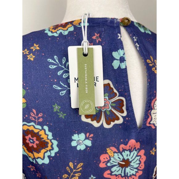 MARINE LAYER LANEY MINI DRESS SIZE SMALL NWT RUFFLE TIE - Picture 6 of 10